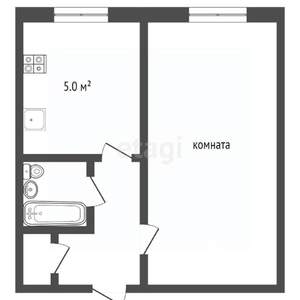 1-к квартира, вторичка, 21м2, 1/9 этаж