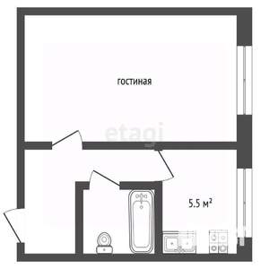 1-к квартира, вторичка, 30м2, 8/9 этаж