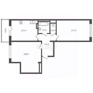 2-к квартира, вторичка, 60м2, 5/8 этаж