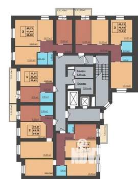 3-к квартира, строящийся дом, 78м2, 16/16 этаж