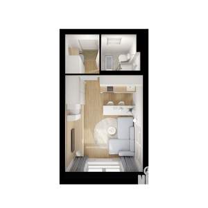 Студия квартира, вторичка, 20м2, 13/17 этаж