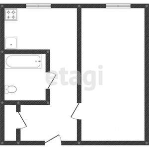 1-к квартира, вторичка, 29м2, 4/5 этаж