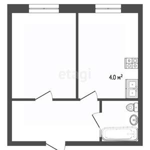 1-к квартира, вторичка, 13м2, 4/5 этаж