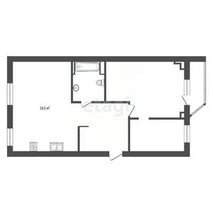 2-к квартира, вторичка, 70м2, 2/6 этаж