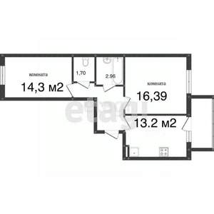 2-к квартира, вторичка, 55м2, 4/8 этаж