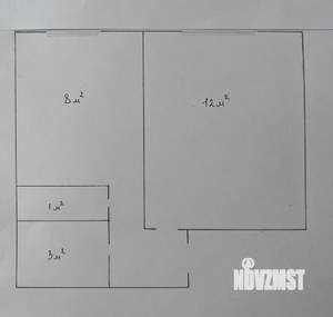 1-к квартира, вторичка, 30м2, 1/12 этаж