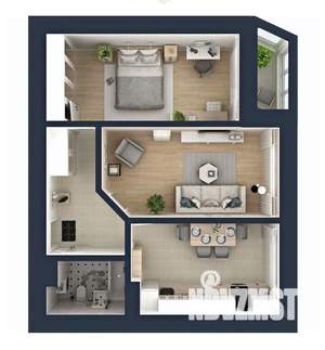 2-к квартира, сданный дом, 69м2, 3/18 этаж