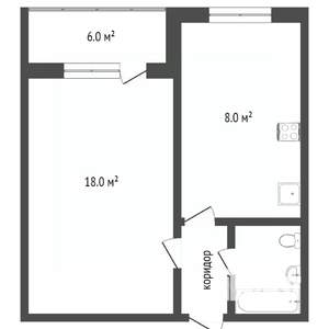 1-к квартира, вторичка, 45м2, 11/17 этаж