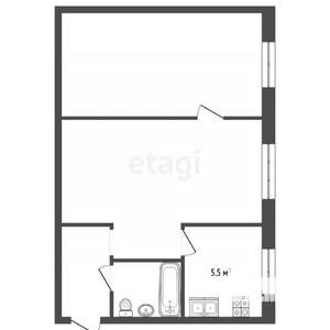 2-к квартира, вторичка, 41м2, 2/4 этаж