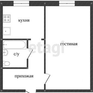 1-к квартира, вторичка, 29м2, 4/5 этаж