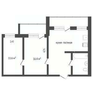 3-к квартира, вторичка, 70м2, 10/17 этаж