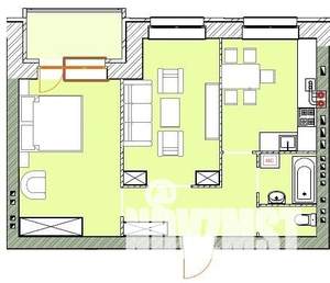 2-к квартира, сданный дом, 57м2, 4/4 этаж