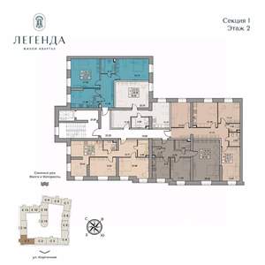 1-к квартира, вторичка, 50м2, 2/5 этаж