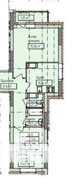 2-к квартира, вторичка, 50м2, 2/19 этаж