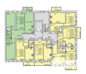 1-к квартира, строящийся дом, 47м2, 5/8 этаж