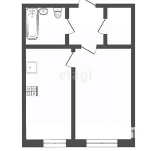1-к квартира, вторичка, 42м2, 8/18 этаж