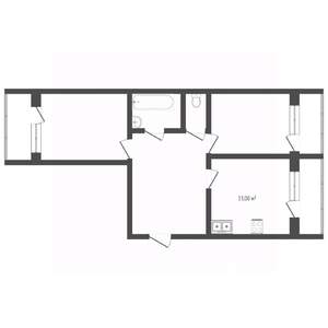2-к квартира, вторичка, 58м2, 7/10 этаж