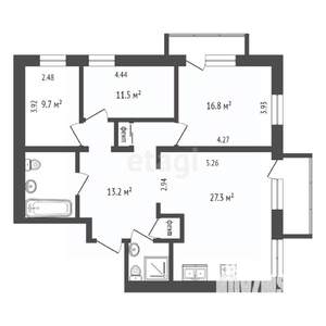 4-к квартира, вторичка, 144м2, 12/12 этаж