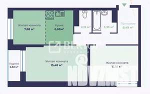 3-к квартира, вторичка, 57м2, 4/18 этаж