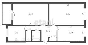 3-к квартира, вторичка, 63м2, 5/5 этаж