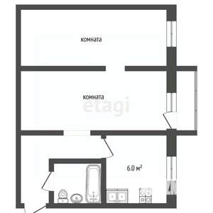 2-к квартира, вторичка, 45м2, 5/5 этаж