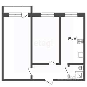 2-к квартира, вторичка, 52м2, 10/10 этаж