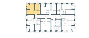 1-к квартира, строящийся дом, 44м2, 3/10 этаж