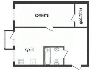 2-к квартира, вторичка, 44м2, 3/5 этаж