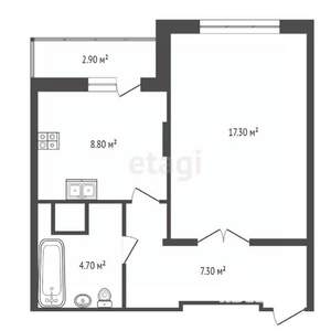 1-к квартира, вторичка, 30м2, 5/10 этаж