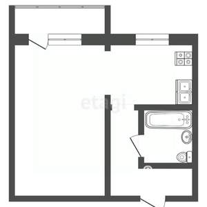 Студия квартира, вторичка, 34м2, 2/5 этаж