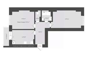 2-к квартира, сданный дом, 62м2, 11/20 этаж