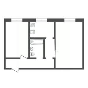 2-к квартира, вторичка, 42м2, 2/5 этаж