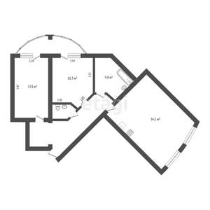 2-к квартира, вторичка, 100м2, 3/9 этаж