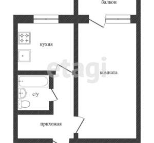 1-к квартира, вторичка, 31м2, 5/5 этаж