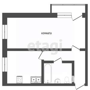 1-к квартира, вторичка, 35м2, 3/5 этаж