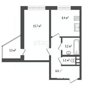 1-к квартира, вторичка, 35м2, 9/10 этаж