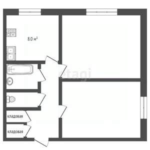 2-к квартира, вторичка, 59м2, 2/5 этаж