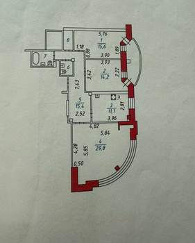 3-к квартира, вторичка, 94м2, 11/14 этаж