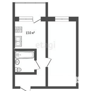 1-к квартира, вторичка, 40м2, 3/10 этаж