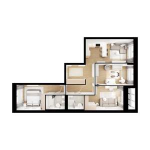 3-к квартира, вторичка, 83м2, 4/17 этаж