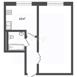1-к квартира, вторичка, 32м2, 5/9 этаж