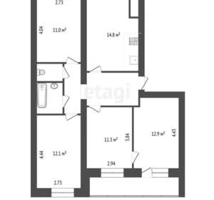 4-к квартира, вторичка, 78м2, 5/7 этаж