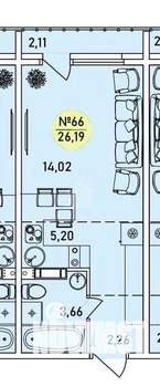 Студия квартира, вторичка, 26м2, 5/9 этаж