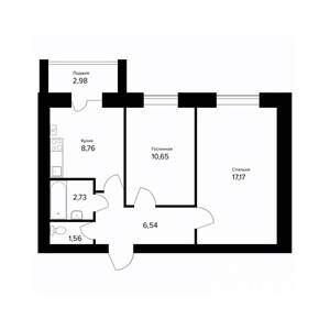 2-к квартира, вторичка, 49м2, 5/5 этаж
