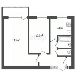 2-к квартира, вторичка, 44м2, 5/9 этаж