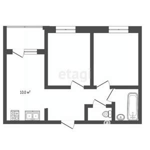 2-к квартира, вторичка, 53м2, 9/18 этаж
