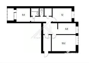 3-к квартира, вторичка, 67м2, 7/9 этаж