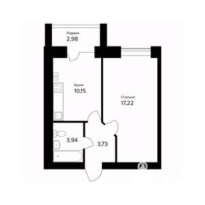1-к квартира, вторичка, 37м2, 5/5 этаж