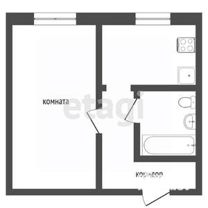 1-к квартира, вторичка, 39м2, 1/3 этаж