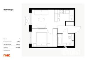 1-к квартира, вторичка, 32м2, 13/17 этаж